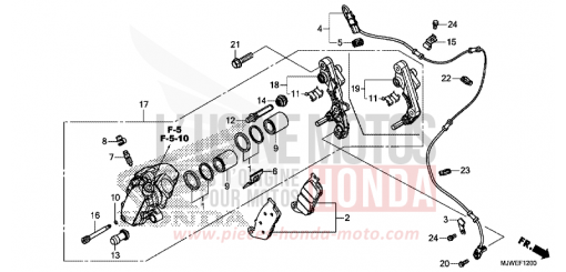 FRONT BRAKE CALIPER CBR500RAJ de 2018